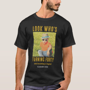 Personalised Birthday Vintage Photo Custom T-Shirt