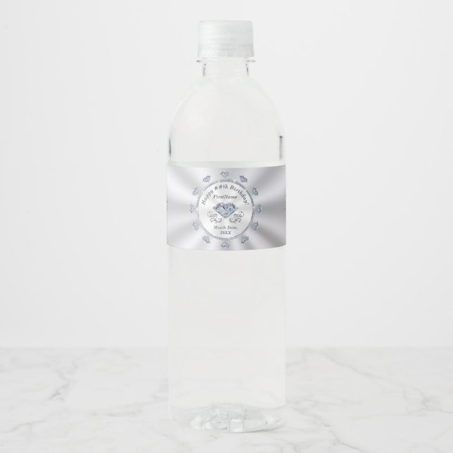 Personalised Birthday Water Bottle Labels (Front)