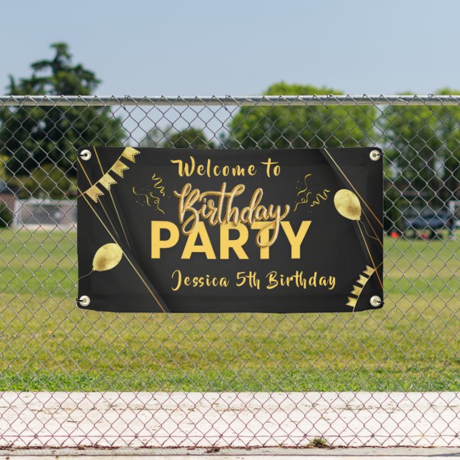 Personalised birthday Welcome  Banner (Insitu)