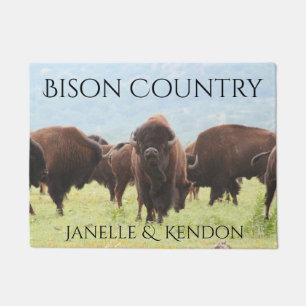 Personalised "Bison Country" Doormat