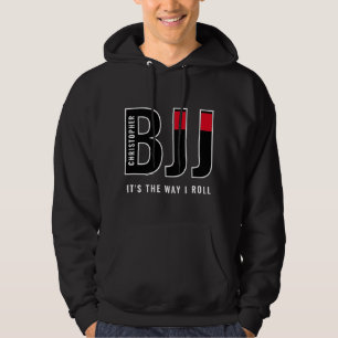Personalised BJJ Brazilian Jiu Jitsu Black Belt Hoodie