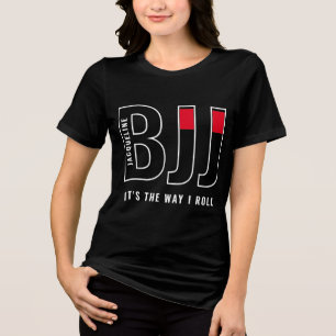 Personalised BJJ Woman's Jiu Jitsu Black Belt Tri-Blend Shirt