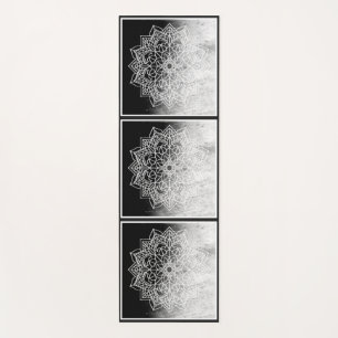 Personalised Black  Abstract Zen Mandala Yoga Mat