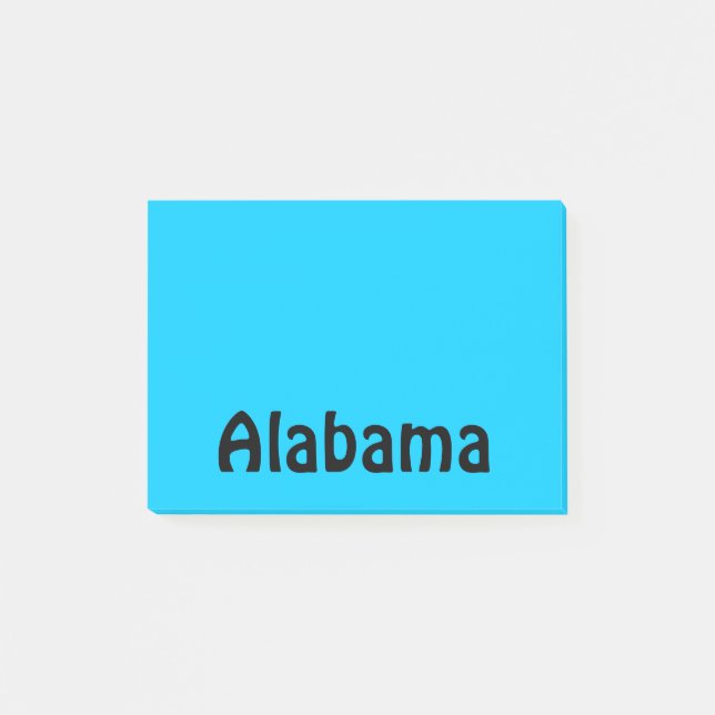 Personalised Black and Aqua Post-it Notes (Front)