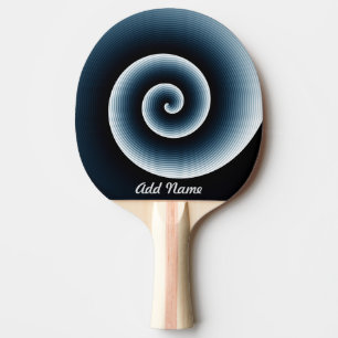 Personalised Black and Blue Cool Pattern Ping Pong Paddle