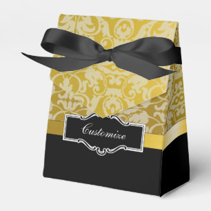 Personalised Black and Gold Favour Box