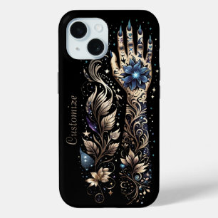 Personalised Black And Gold Hand Tattoo iPhone 15 Case