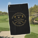 Personalised Black And Gold Hole in One Golf Towel<br><div class="desc">Personalise the name,  location hole number and date to create a great keepsake to celebrate that fantastic hole in one. Designed by Thisisnotme©</div>