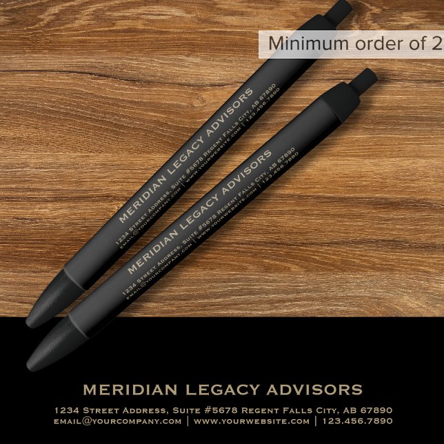 Personalised Black and Gold Promotional Pen (Creator Uploaded)