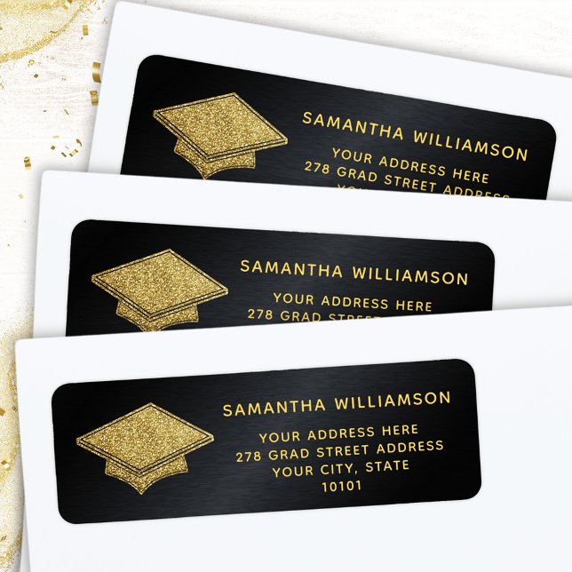 Personalised Black and Gold Simple Graduation (Creator Uploaded)