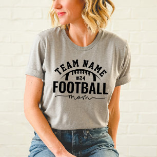 Personalised Black and Grey Football Team Mum Tri-Blend Shirt