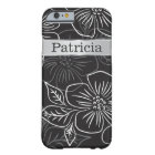 Personalised Black And Silver Floral Pattern