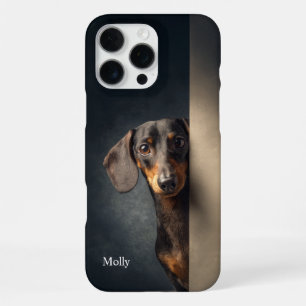 Personalised Black and Tan Dachshund iPhone 16 Pro Max Case