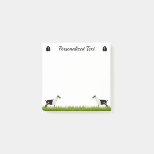 Personalised Black and White Alpine Dairy Goat Post-it Notes