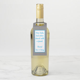 Personalised Black and White Bottle Tags