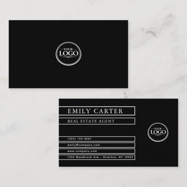 Personalised Black and White Business Card (Front/Back)