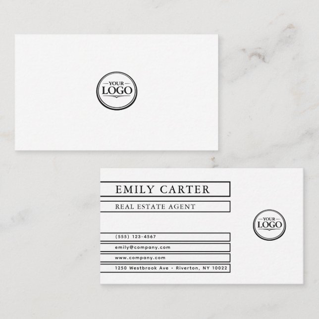 Personalised Black and White Business Card (Front/Back)
