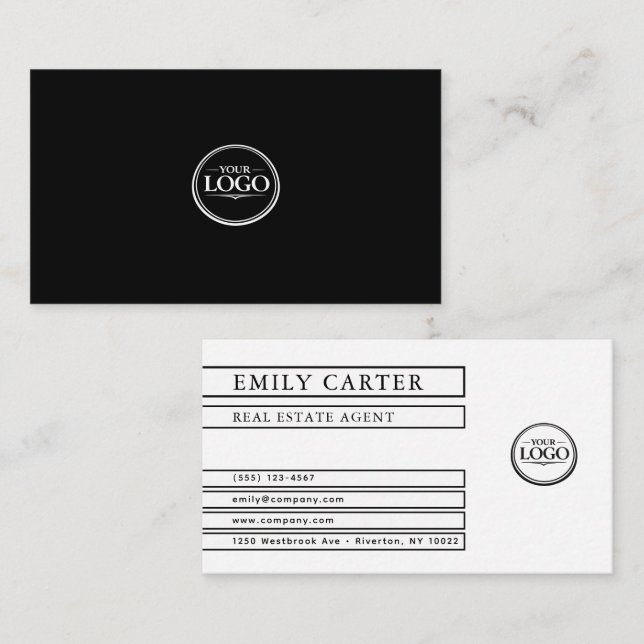 Personalised Black and White Business Card (Front/Back)