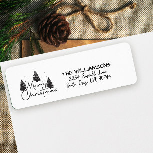 Personalised Black and White Christmas Tree