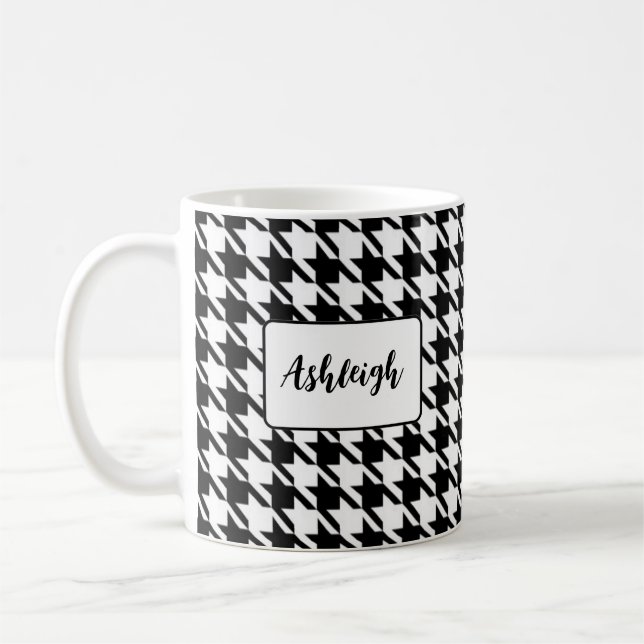 Personalised black and white  Classic Mug, 11 oz Coffee Mug (Left)