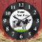 Personalised Black and White COW Clock