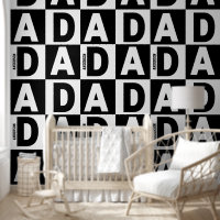 Personalised Black and White Dad Name Pattern