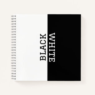 Personalised Black and White Elegant Inspirational Notebook