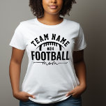 Personalised Black and White Football Team Mum Tri-Blend Shirt<br><div class="desc">Custom Football T-Shirt for Moms - shown in White
Design features a stylish football logo with sporty custom text. Personalise with your player's football team name and jersey number. Black design and white shirt colours can be modified.</div>