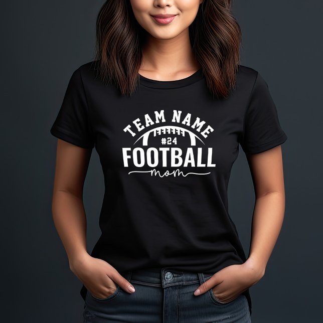 Personalised Black and White Football Team Mum Tri-Blend Shirt (Creator Uploaded)