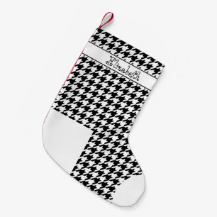 Personalised Black and White Merry Christmas sock