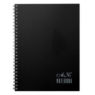 Personalised Black and White Monogram  Notebook
