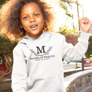 Personalised Black And White Name Monogram Age