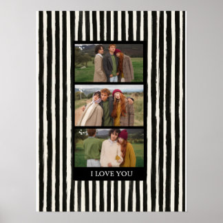 Personalised Black and White Photo Strip Poster