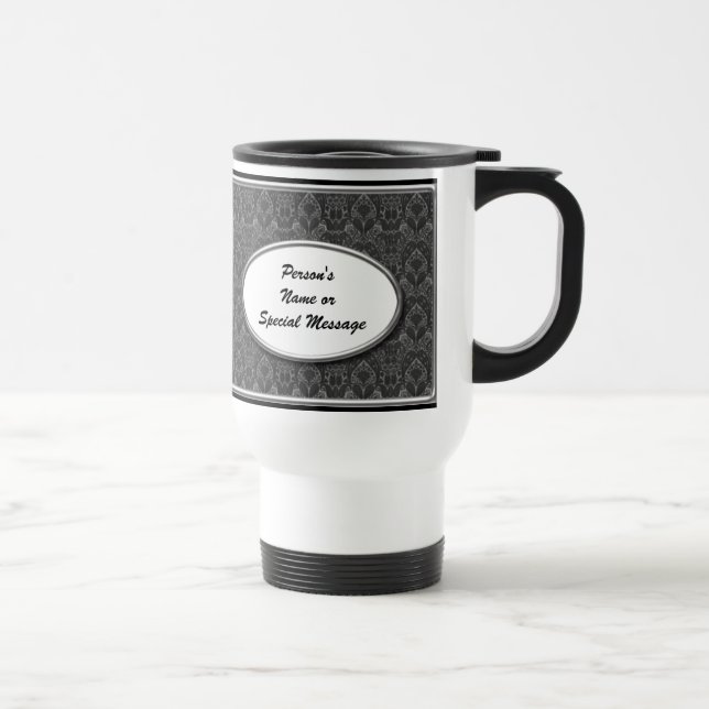 Personalised Black and White Wedding Party Mug (Right)