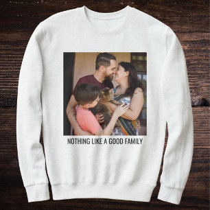Personalised Black Ash Cat Mum Family Pet Photo Sweatshirt