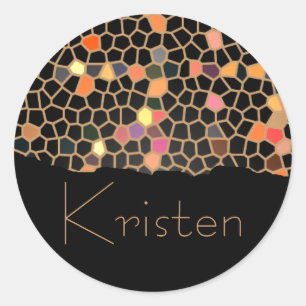 Personalised Black Broken Stained Glass Stickers