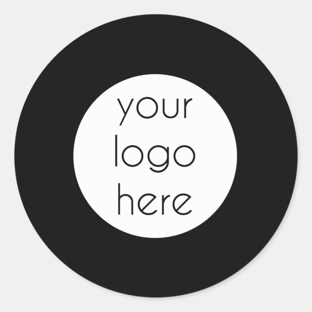 Personalised Black Business Logo Label Brand (Front)