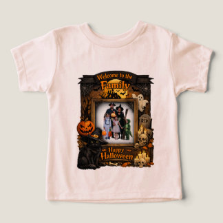 Personalised Black Cat Halloween Family Photo Fram