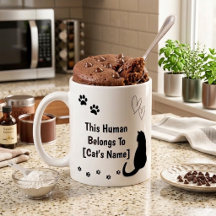 Personalised Black Cat Mug