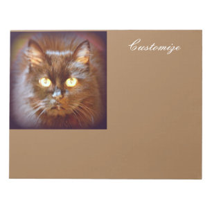 Personalised black cat notepad