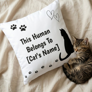 Personalised Black Cat Pillow