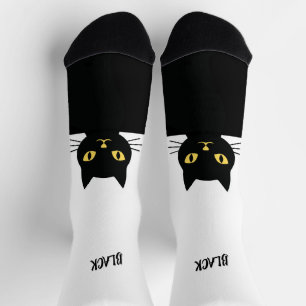 Personalised Black Cat Socks - Cat Lovers gift