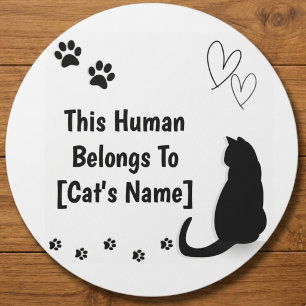 Personalised Black Cat Sticker