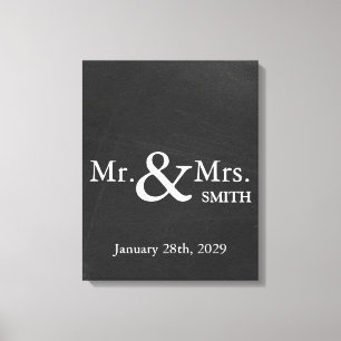 Personalised Black Chalkboard Wedding Guestbook