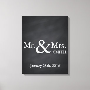 Personalised Black Chalkboard Wedding Guestbook
