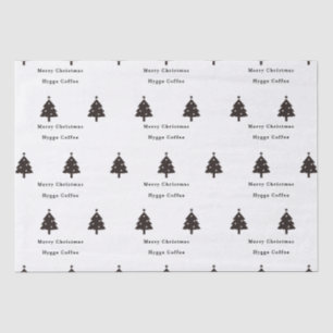Personalised Black Christmas Tree Tissue Paper