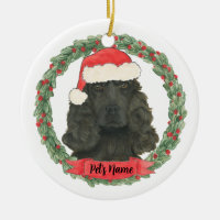 Personalised Black Cocker Spaniel Christmas