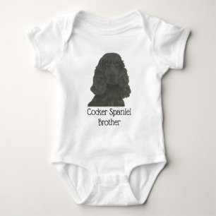 Personalised Black Cocker Spaniel Dog Baby Bodysuit