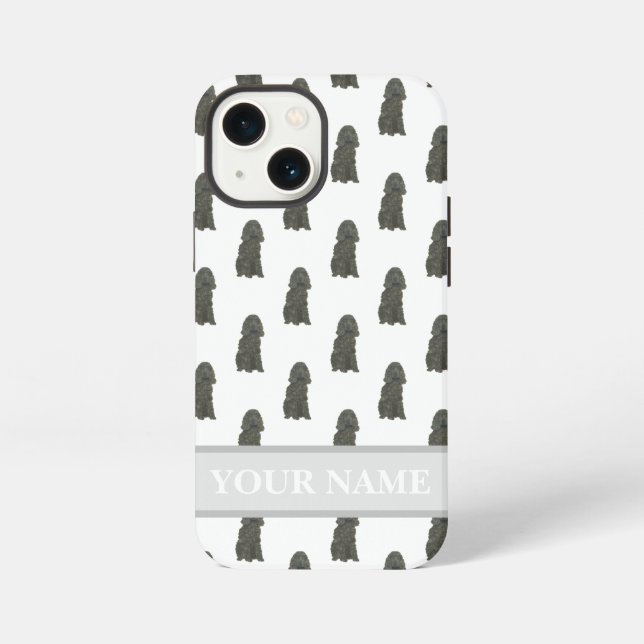 Personalised Black Cocker Spaniel Dog iPhone Case (Back)