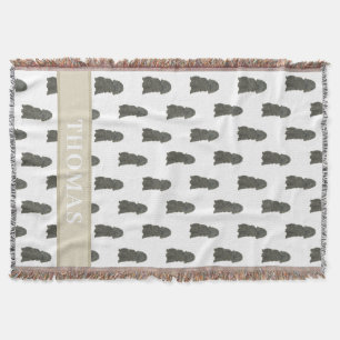 Personalised Black Cocker Spaniel Throw Blanket